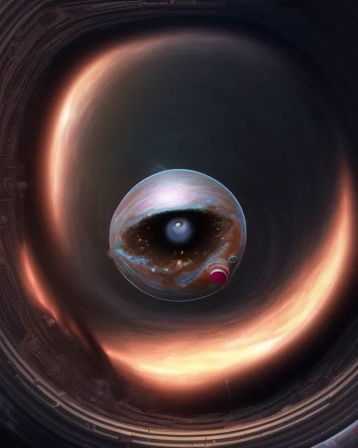 What's on otherside a blackhole - Free AI Photo Generator - starryai