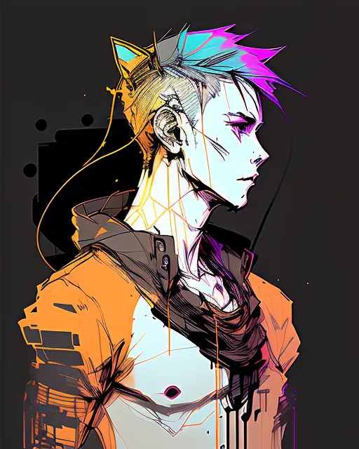 man has cat ears - Free AI Photo Generator - starryai