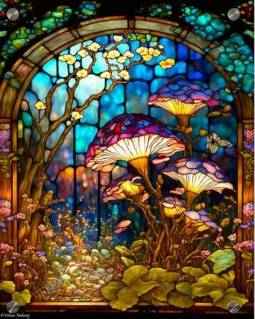 Beautiful Stained glass fantasy - Free AI Photo Generator - starryai