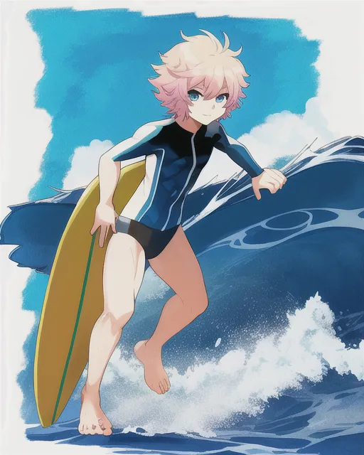 Surfer anime boy part two