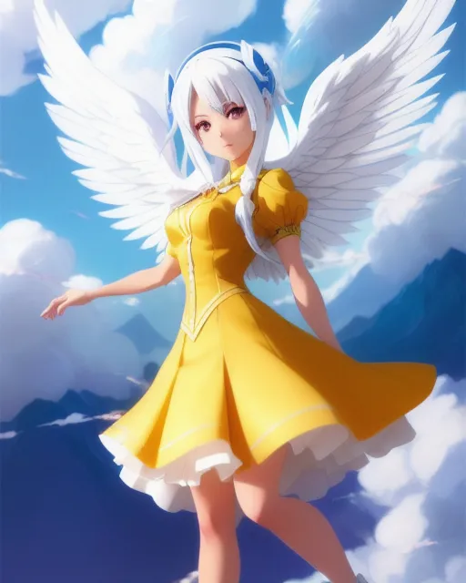 AI Image Generator Angel boy anime art cool angel male