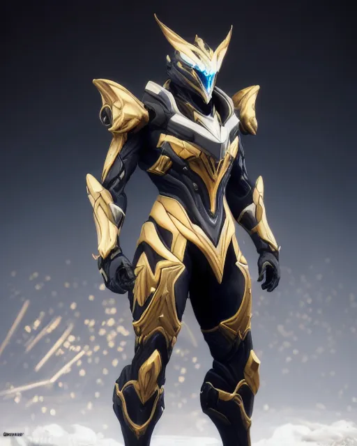 Warframe, hyper detailed, radiant, golden hour Warframe, Frost, cold planet, tenno, grinder, epic, battle, sword, dark