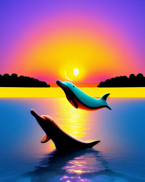 How to draw a Dolphin🐬 landscape Sunset scenery drawing with oil pastel  -Step by step for beginners - YouTube