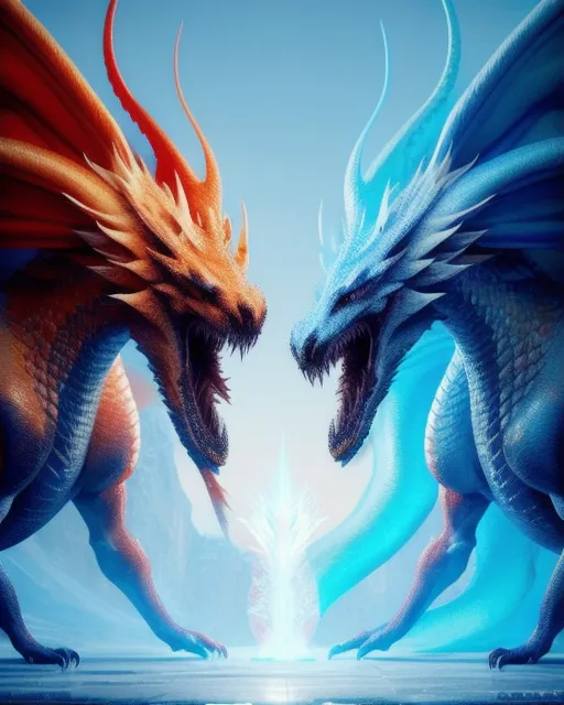 fire vs ice dragon