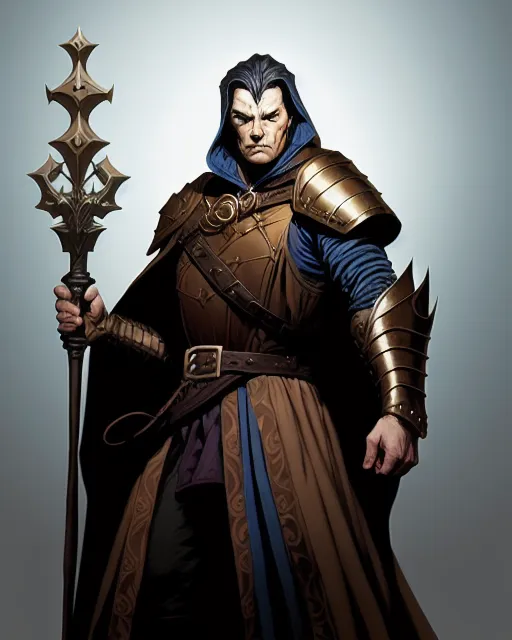 Evil Wizard Gerald Brom & Dan d&d - Free AI Photo Generator - starryai