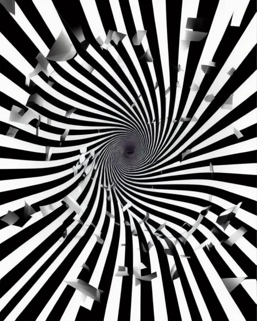 techno party artwork optical illusion