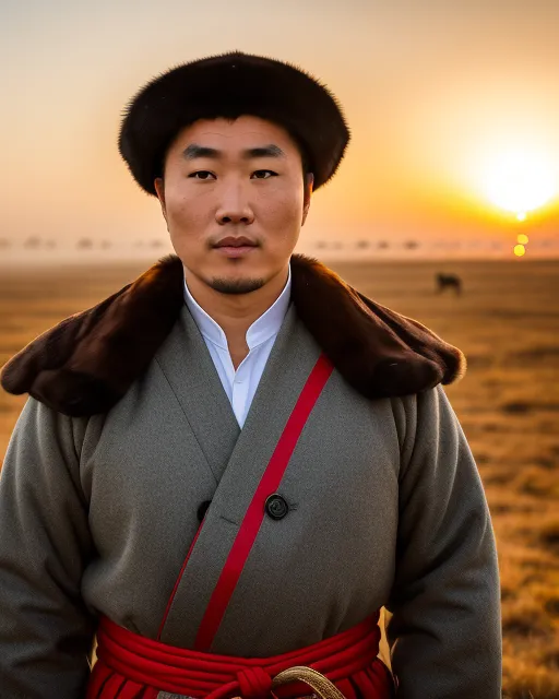 handsome mongolian man