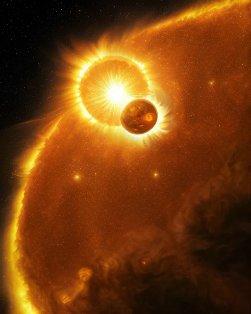 Sun Going Supernova - Free AI Photo Generator - starryai