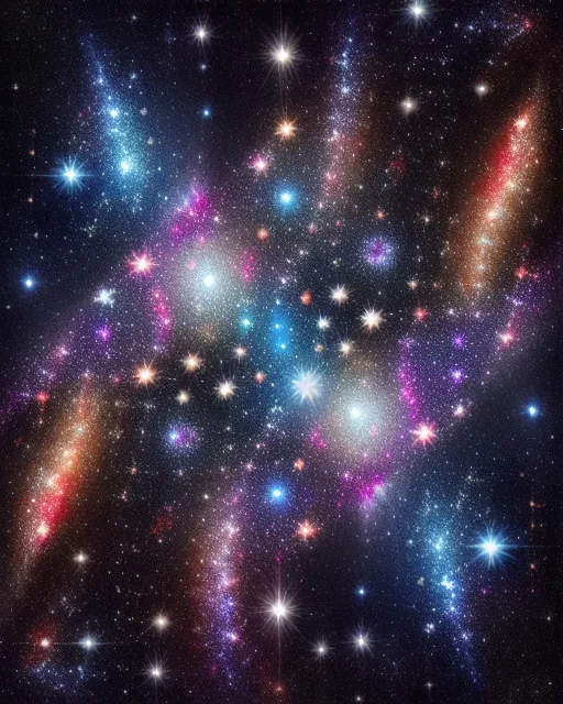 Fractal galaxies , extreme art, - Free AI Photo Generator - starryai