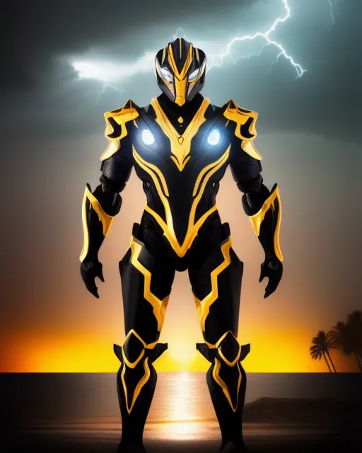 Viewing a lighting storm dark - Free AI Photo Generator - starryai
