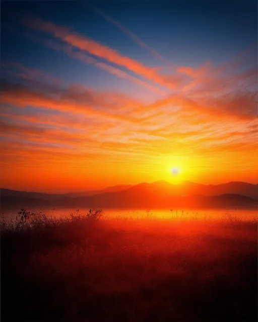 A stunning photograph of a beautiful sunrise