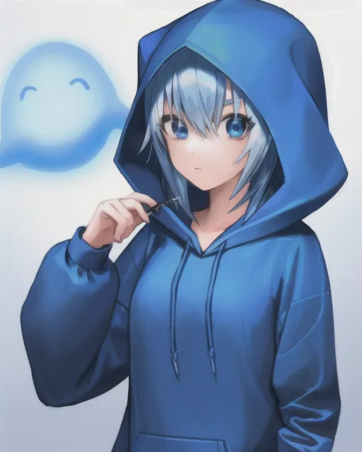 Blue hoodie online anime