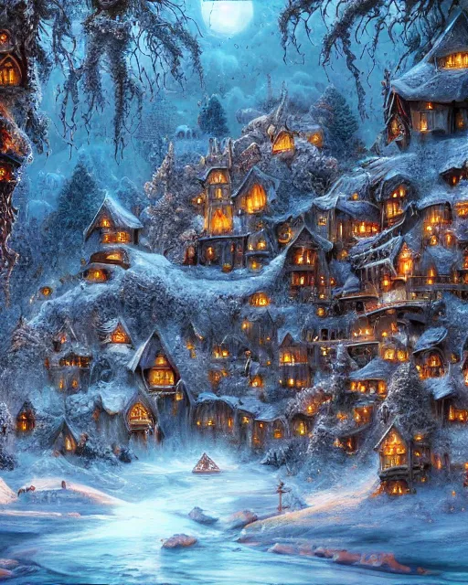 Fantasy winter wonderland - Free AI Photo Generator - starryai