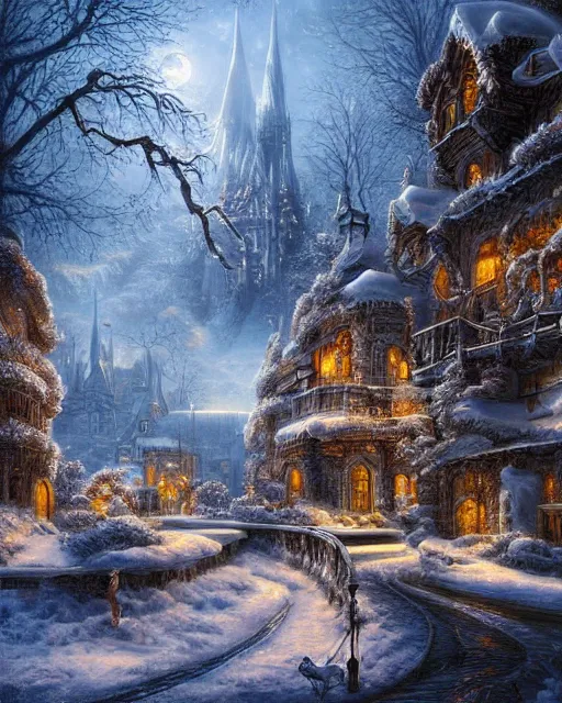 Fantasy winter wonderland - Free AI Photo Generator - starryai