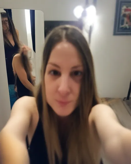 funny mirror selfie