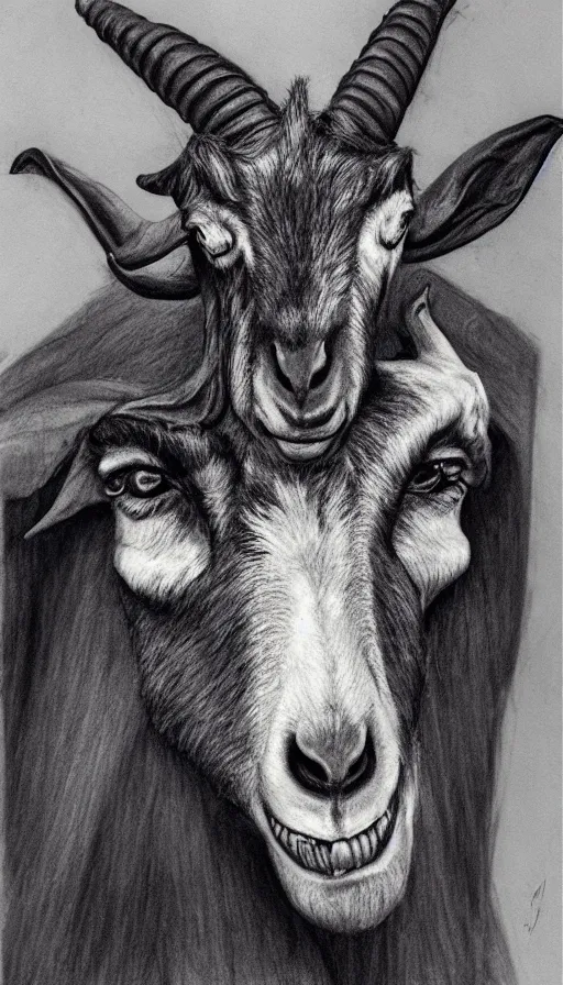 evil goat face