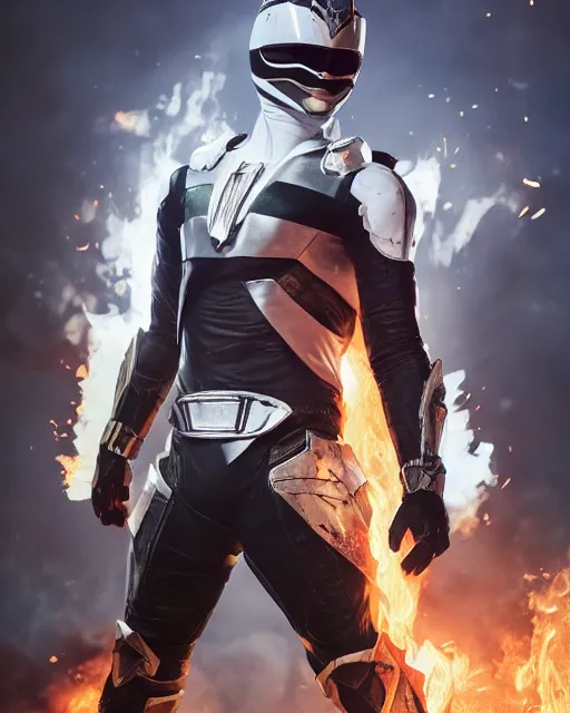 White power ranger, 🔥 fire, fine - Free AI Photo Generator - starryai