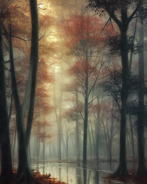 Rainy autumn day - Free AI Photo Generator - starryai