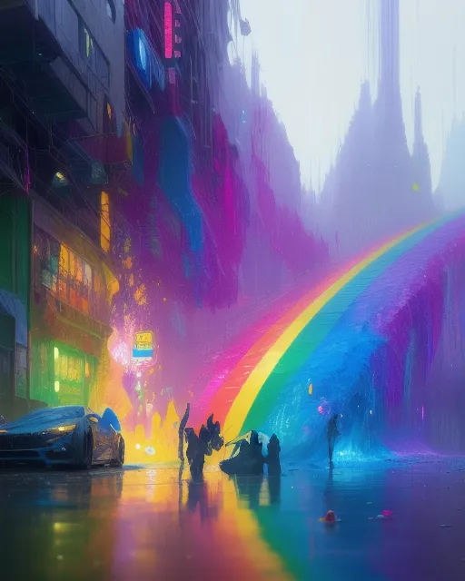 a rainbow city