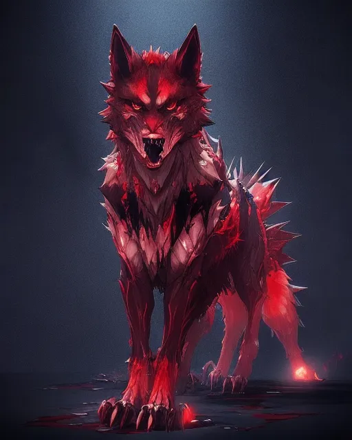 chibi demon wolf