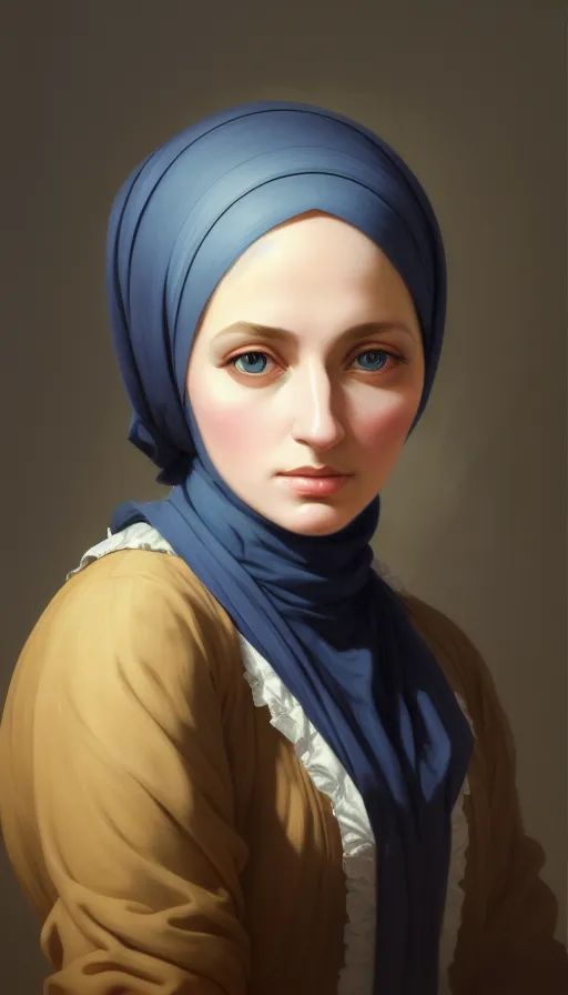 Hijab musulman woman, trending on artstation, beautiful, colorful, hyperrealism, rococo, hyper detailed, johan grenier, serene, octane render, trending on artstation, romanticism, hyperrealism