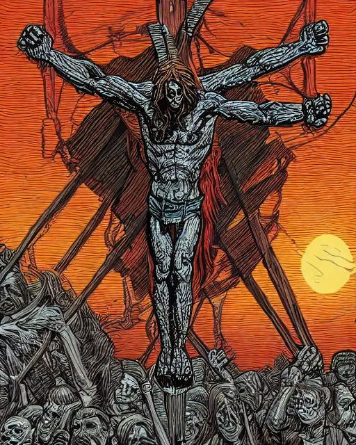 Crucified demon, dan mumford, art - Free AI Photo Generator - starryai