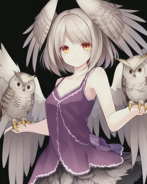 V f * at / anime :: art :: girl :: owls - JoyReactor