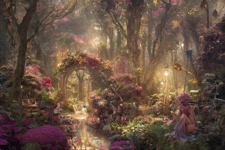 a magic fairy garden - Free AI Photo Generator - starryai