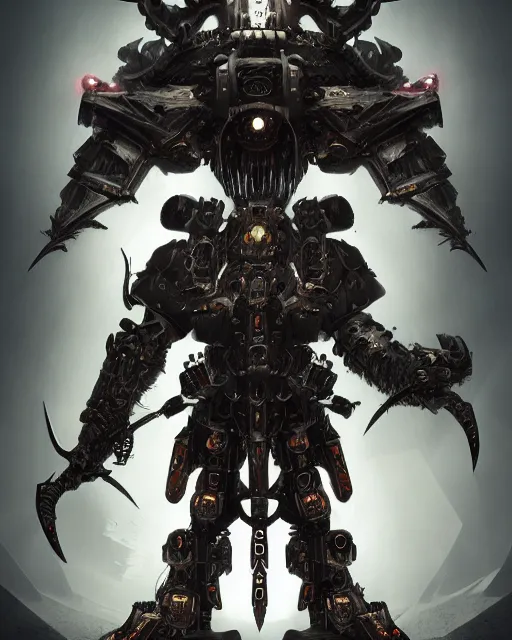 mechanical demon knight machines - Free AI Photo Generator - starryai