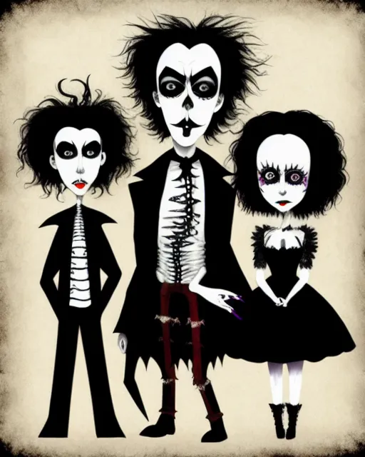 Dark Drive goth Band tim burton AI Photo Generator starryai