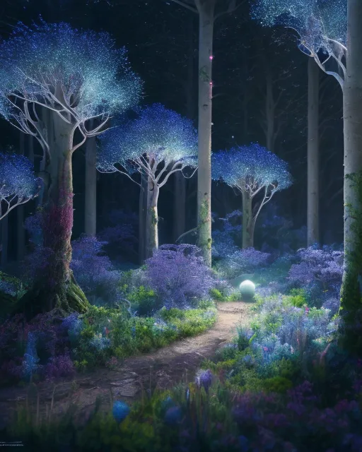 landscape magical forest at fairy - Free AI Photo Generator - starryai