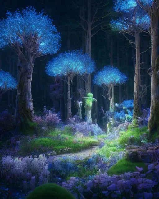 fantasy forest night
