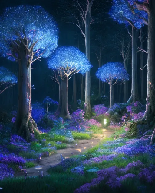 landscape magical forest at fairy - Free AI Photo Generator - starryai