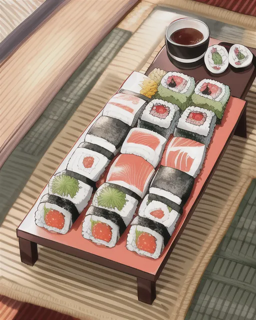 Happy Sushi Anime Kawaii Set Japanese Food Lover Ladies' Crewneck T-Shirt |  eBay