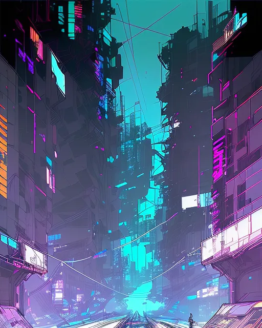 A futuristic Cyberpunk city
