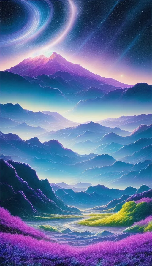 Iridescent landscape