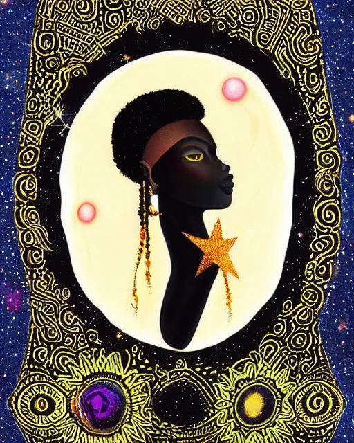 Portrait A Black African Goddess Free AI Photo Generator Starryai