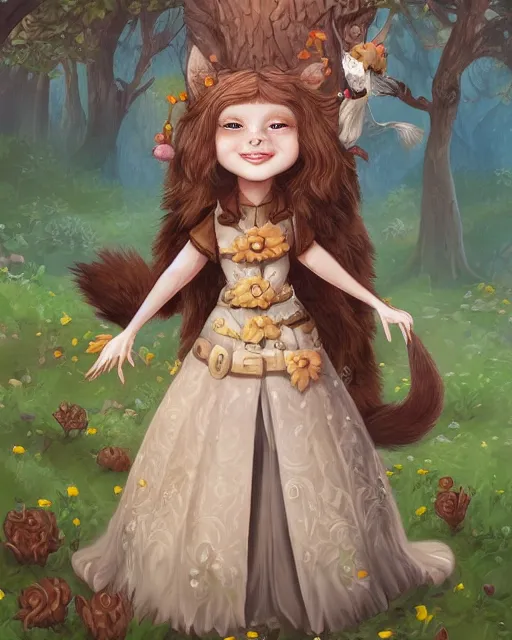 🐿️ anthropomorphic cute dress, art, - AI Photo Generator - starryai