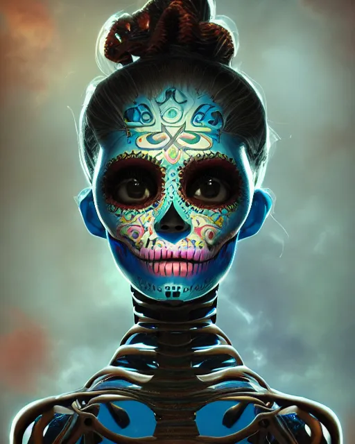 Portrait a humanoid Alien Girl 3d - Free AI Photo Generator - starryai