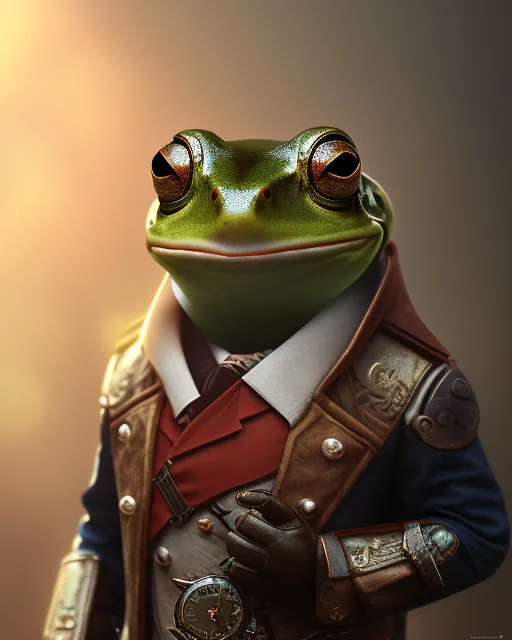 Frogs a Highly Detailed and Hyper Realistic Digital Art Graphic of