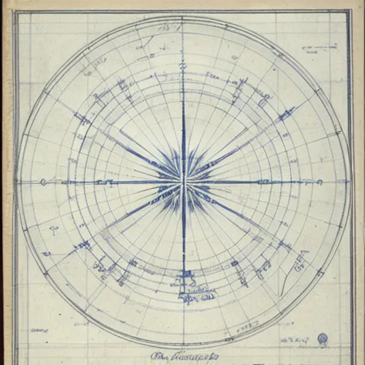 Archimedes sphere , blueprint￼