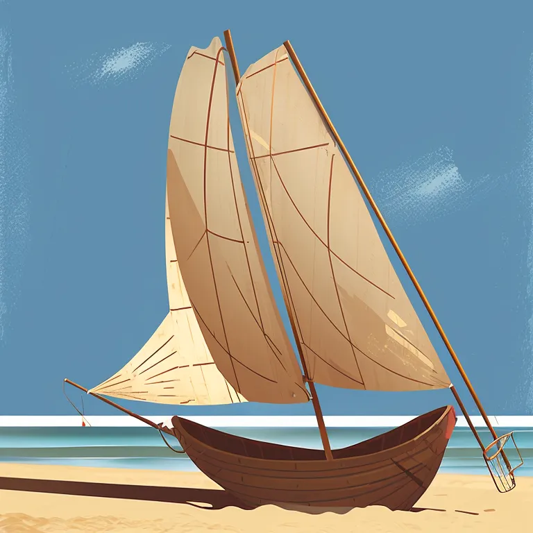 Old colonial folk stand at a beach as a large wooden barrel with gold port windows and sails on the top drifts towards them