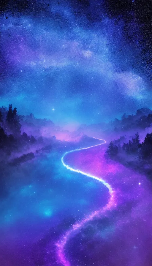 Cosmic river - Free AI Photo Generator - starryai
