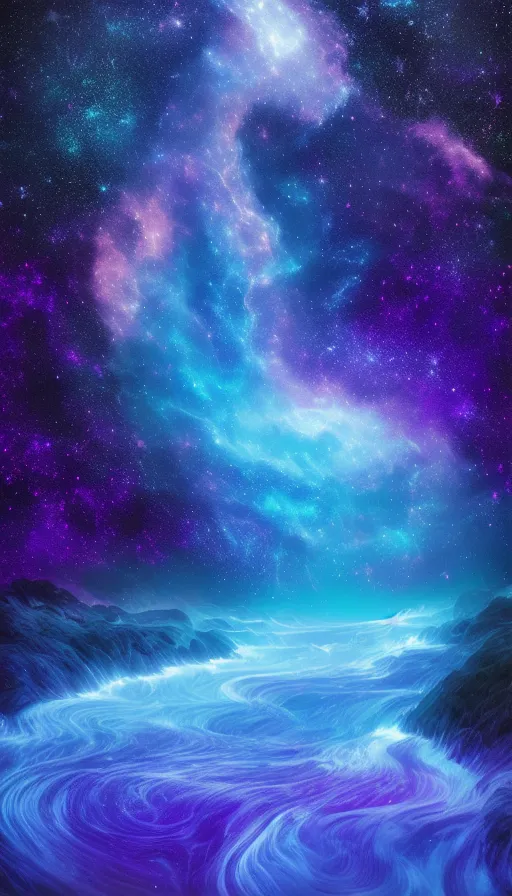 Cosmic river - Free AI Photo Generator - starryai