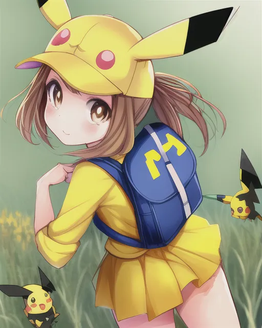 pokemon girl , cartoon ,portrait - AI Photo Generator - starryai