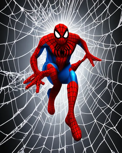 Spiderman with gold webs