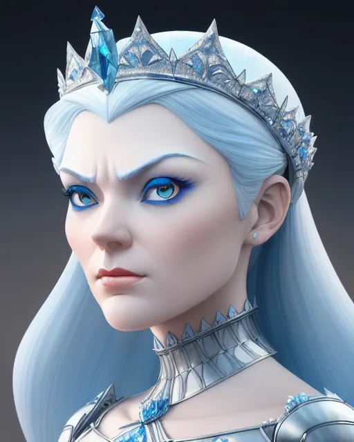 Portrait ice queen , Artgerm, Pixar, - AI Photo Generator - starryai