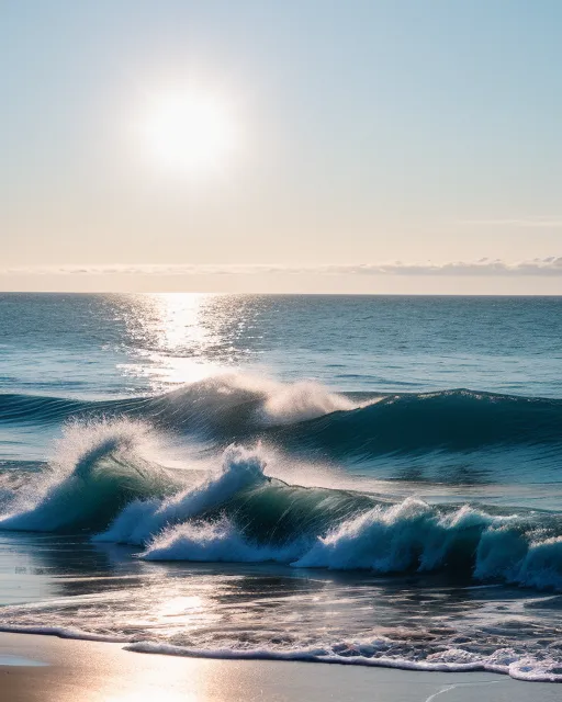 Sunrise at beach - Free AI Photo Generator - starryai