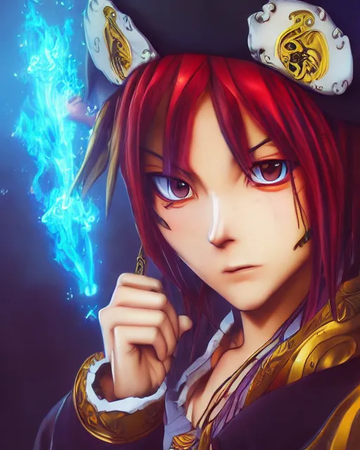 Pirate king, anime character, anime - AI Photo Generator - starryai