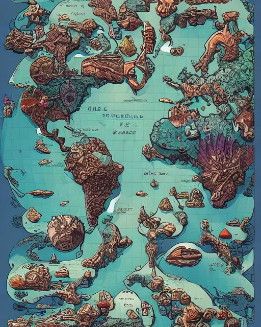 Alternative World Map - Free AI Photo Generator - starryai